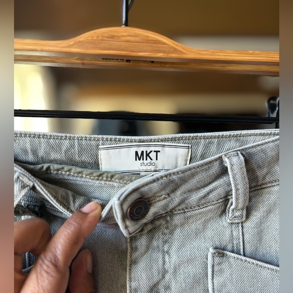 MKT STUDIO | high rise denim shorts | size (euro 34- 13.5 inch waist lying flat) - Picture 4 of 6